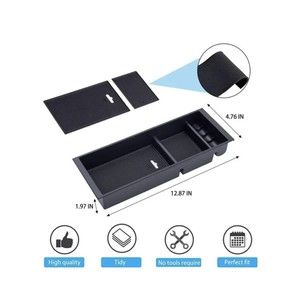 Center Console Organizer Armrest Accessories Tray for Ford 2015 2020 F150 Black